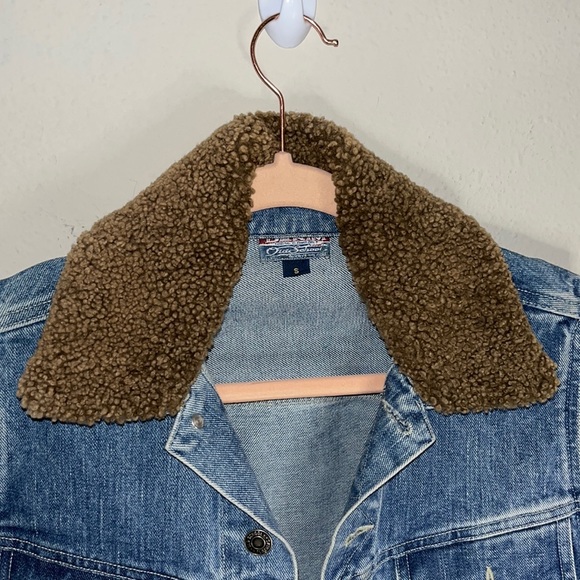 Vintage lambkin/wool denim vest - Picture 3 of 5